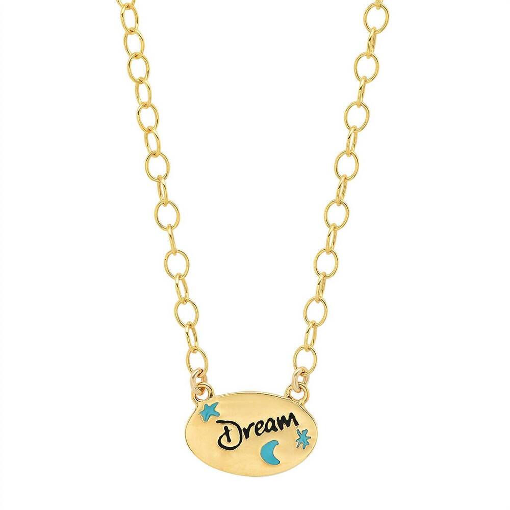 NEW JESSICA ELLIOT women's enamel oval necklace - dream in vermeil